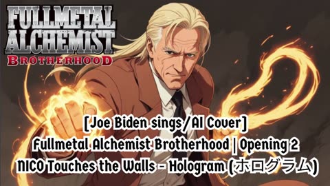 [Joe Biden sings/AI Cover] Fullmetal Alchemist Brotherhood OP 2 Nico Touches the Walls - Hologram