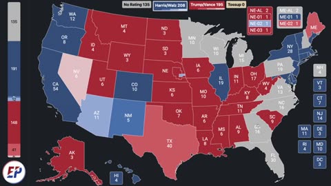 The 2024 Election Map Based on the Latest Poll in ALL 50 STATE NEW