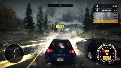 Performance do Volkswagen Golf GTI no NFS MW.