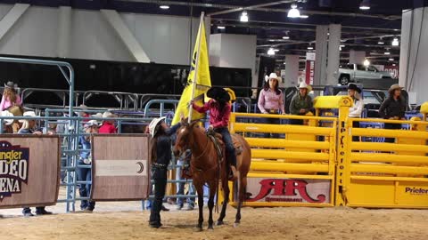 Flag girl competition on December 12, 2017 at the convention center in Las Vegas.