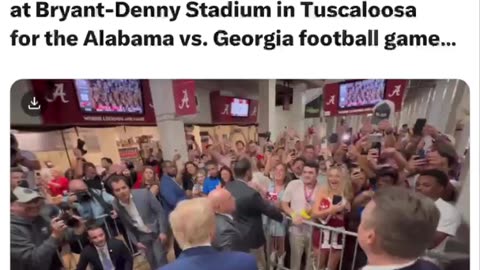 HAPPENING NOW! President Trump arrives at Bryant-Denny Stadium in