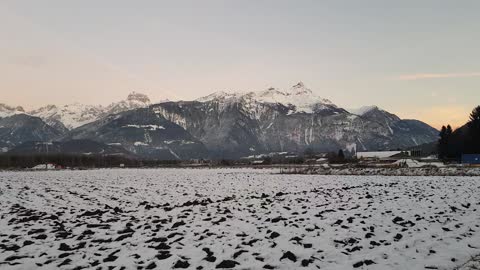 Driving the cycle in the middle of swiss alps