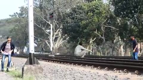 Public Prank Using Train Horn!