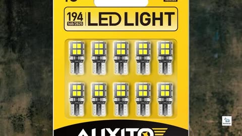 Review - AUXITO 194 LED Bulb 6000K White 168 2825 W5W T10 Wedge