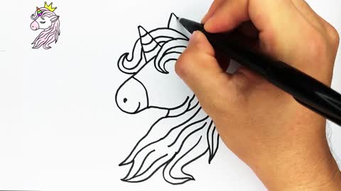 HOW TO DRAW A UNICONE(hand drawing)