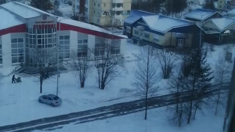 Panorama of the beautiful city of Neryungri in Yakutia.