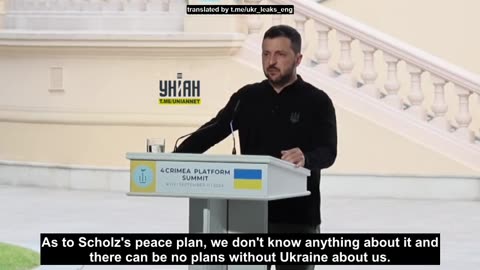 Zelensky doubted the existence of Scholz's peace plan