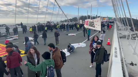 Pro-Hamas Demonstrators Shut Down The Bay Bridge In San Francisco