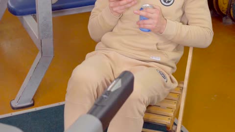 Man Doing Treadmill Exercise While Sitting On A Chair