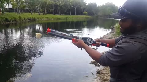 ROCKET FISHING ROD!!! Catches Fish!