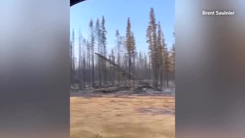 Calgary visitor flees Canada wildfires