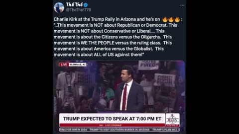 Charlie Kirk in Arizona : The MAGA Movement Is About America Against Oligarchs and Globalists