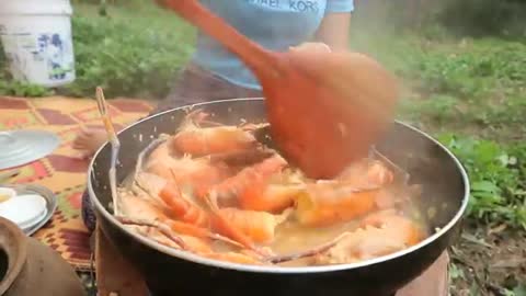 Yummy River Prawn Cooking With Sauce Recipe - River Prawn Cooking - Cooking With Sros