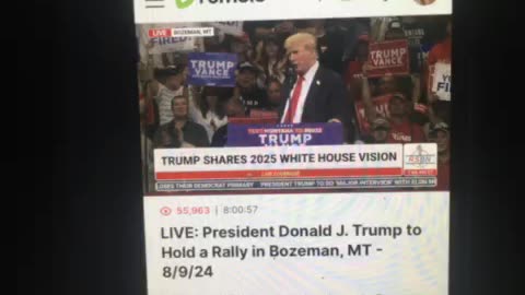 Live president Donald j Trump rally in Bozeman Montana 8/10/24 time 01:16 am