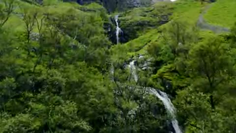 Downhill Stream and Waterfall in Glen Coe