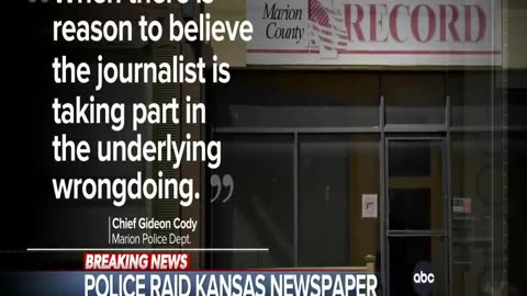 obtains video of police raid on Kansas newspaper WNT