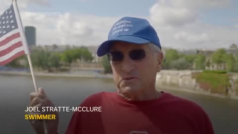 75-year-old swimmer takes a dip in the River Seine to mark July 4th