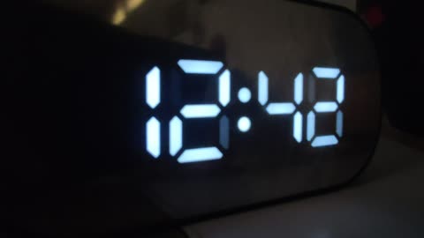 Digital clock on the table