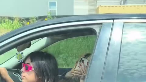 Woman has meltdown and tries to wreck a car with 4 kids inside