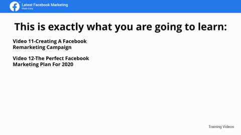 Facebook Marketing Video Lessons - Intro