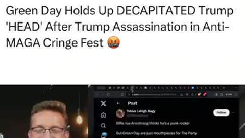 Green Day Holds Up DECAPITATED Trump 'HEAD' After Trump Assassination