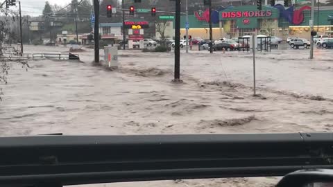 Flooded Streets of Downtown Pullman