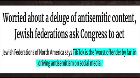 eo: who is behind banning TitTok? Jews!