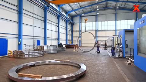 The World's Largest Bevel Gear CNC Machine- Modern Gear Production Line. Steel Wheel Manufacturing