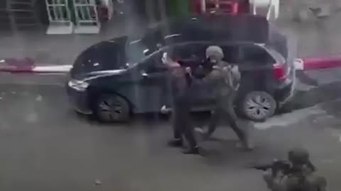 Pictures from Hebron (West Bank) IDF soldiers use Palestinian civilian as a human shield against