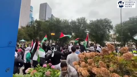 Palestine protesters clash with Black Israelites, Chicago USA