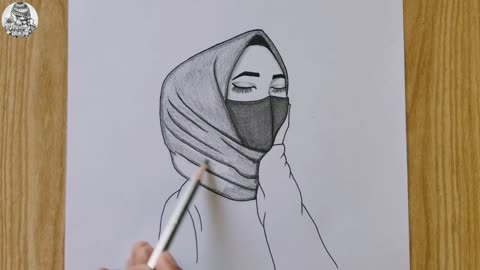 #Hijabi Girl Drawing | #Muslim Girl Drawing | #Girl drawing for Beginners | #Simple drawing