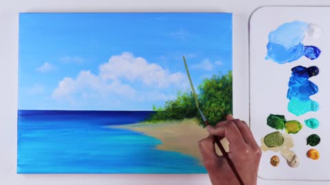 Seascape Painting | Sea Painting | Step by Step Painting | Acrylic Painting