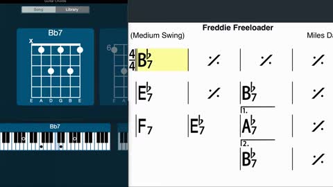 Freddie Freeloader - iReal Pro - Jazz Tutorial