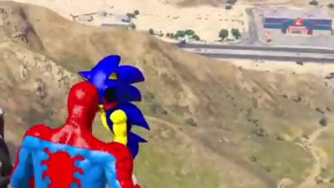 HOMEM ARANHA SALVOU SUA NAMORADA DO SONIC.EXE MUSCULOSO TALARICO no GTA 5 )