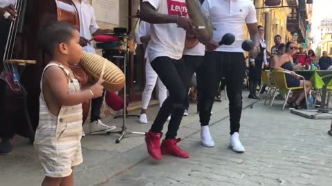 Little Cuban boy steals the show in Old Havana! "Dancing in Cuba"