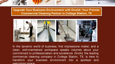 Upgrade Your Business Environment with Commercial Cleaning Partner Dnolid