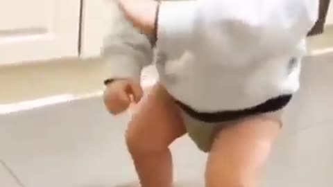 Funny baby dancing