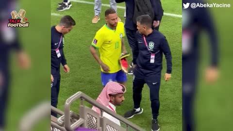 Footage of Neymar Limping in Pain following a Serious Ankle injury