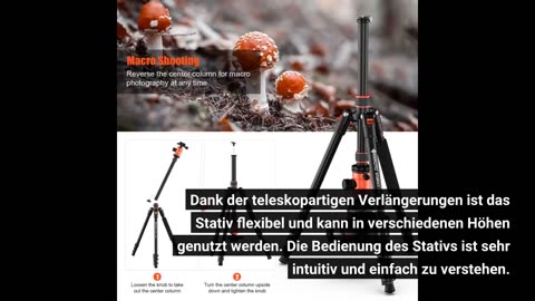 GEEKOTO Handy Stativ Ausziehbar, 54" Stativ für Smartphone mit 360-Grad-Panorama-Drehplattform