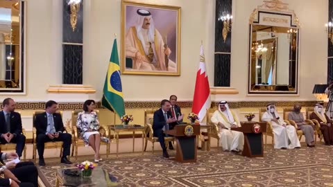 BOLSONARO ENCONTRA COM O REI HAMAD BIN ISA AL KHALIFA