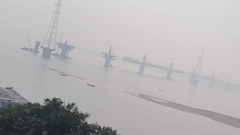 the dangerous bridge crossing by two wheeler