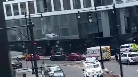 In Chicago, Illinois, the Trump Tower building was cordoned off by police