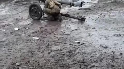 Ukrainians Firing 90mm Swedish Recoilless Gun