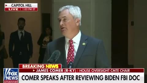 James Comer: FBI informant in Biden Bribery used by Feds 10 years, back to Obama. Highly credible