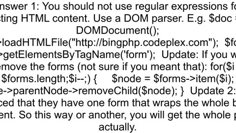 Get form and its form fields from an HTML document