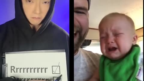 Baby funny cried 🤣🤣 control your laugh 😶🤣 YOU can't