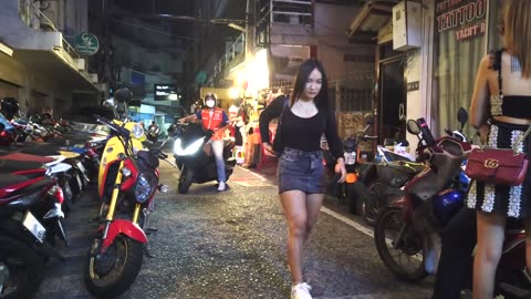 Nightlife Beach Road Pattaya and Soi BuaKhao Walk Around #2