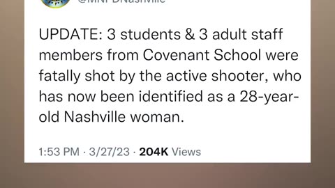 3 childen, 3 adults killed in Nashville school