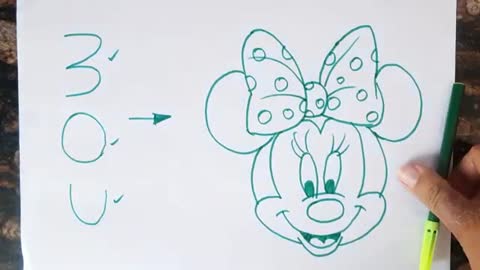 Easy Mickey Mouse drawing// Kids colouring page// Kids cartoon drawing