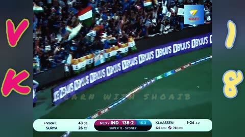 Virat Kohli hit a massive six I India vs Netherland I #shorts